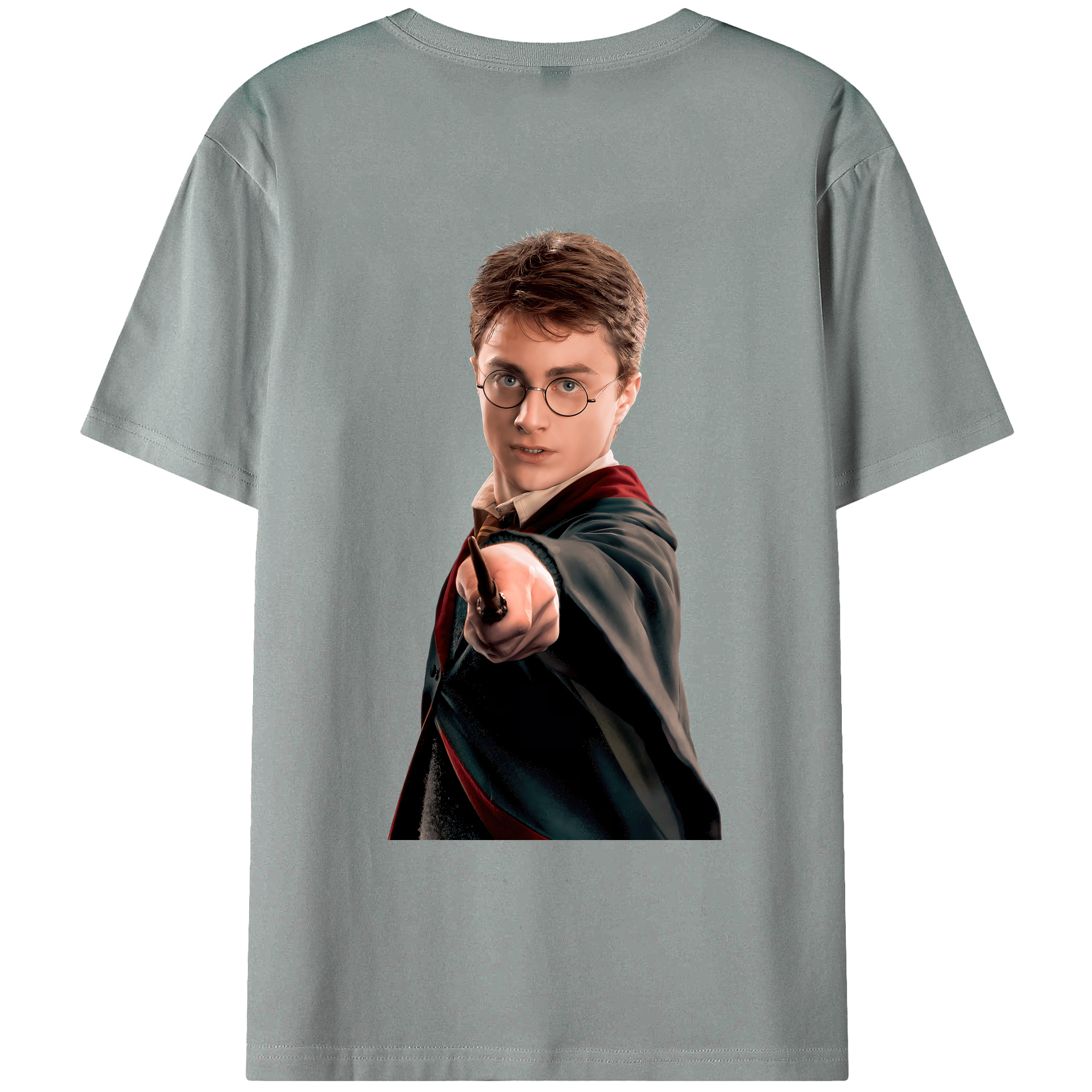 （画像用） Harry Potter ハリー・ポッターシリーズ 綿100％ メンズ半袖Tシャツ（バックプリント） 通気性